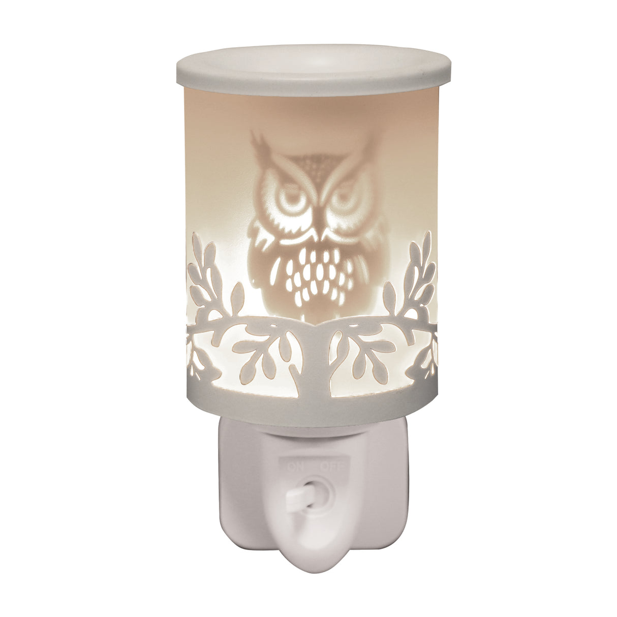 Aroma plug in wax melter owl design white