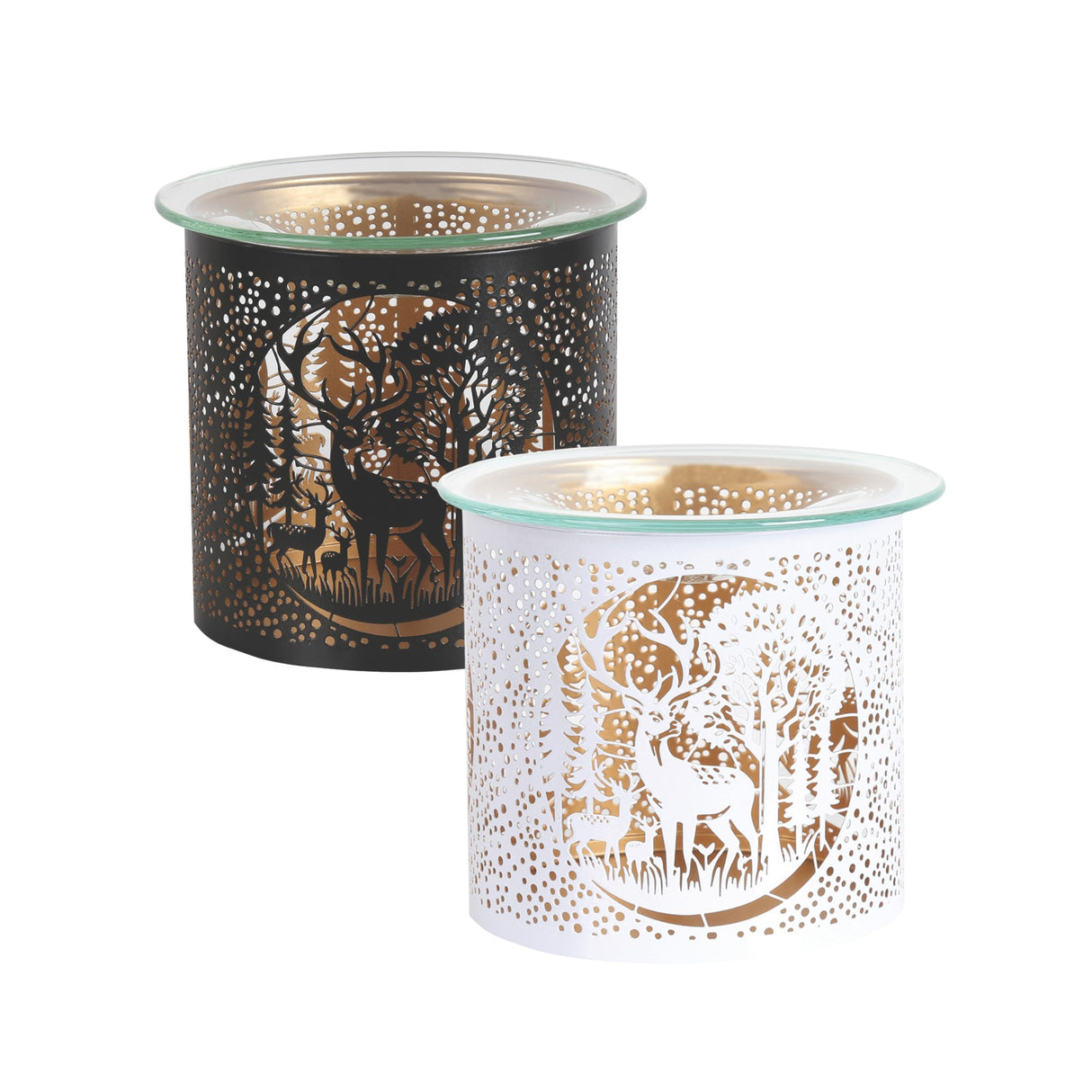 Aroma Metal Silhouette Wax Melt Burner/Candle Holder Deer Design - Various Colours