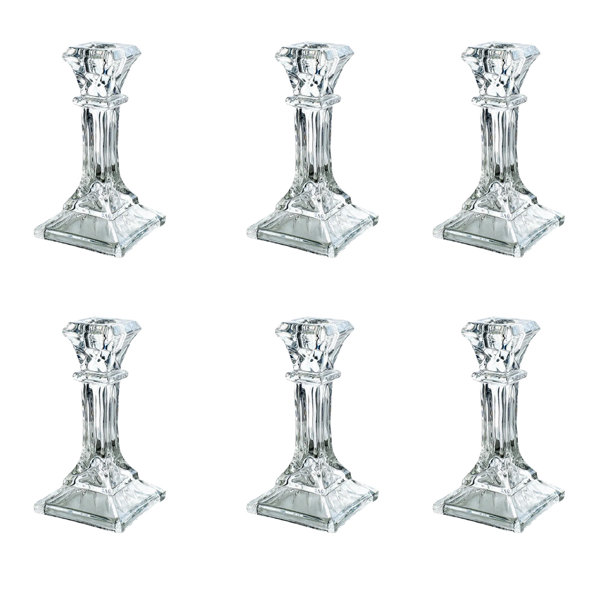 Woodside Home Living Modern Style Glass Dinner Candle Holder