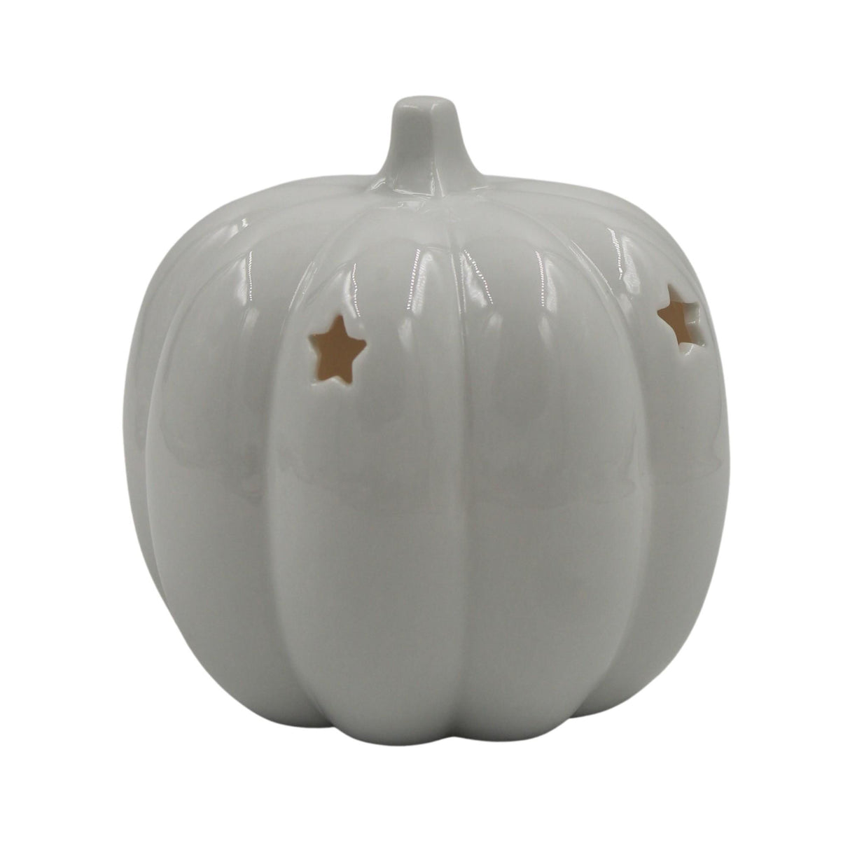 Woodside Home Living White Pumpkin Tea Light Holder