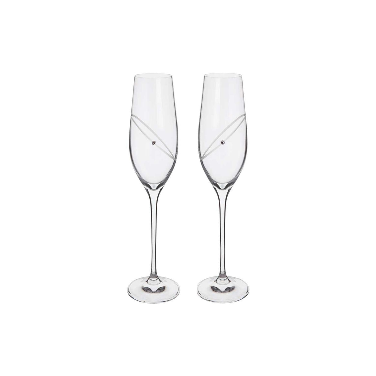 Dartington Celebrate Champagne Flute Pair - Clear