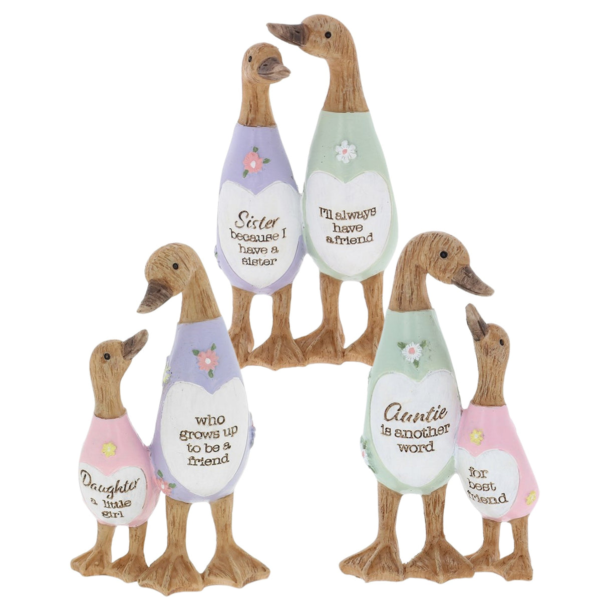 Sentiment Duck Figurines