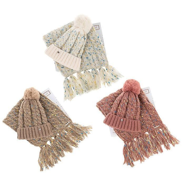 Equilibrium Flecked Hat & Scarf Gift Set