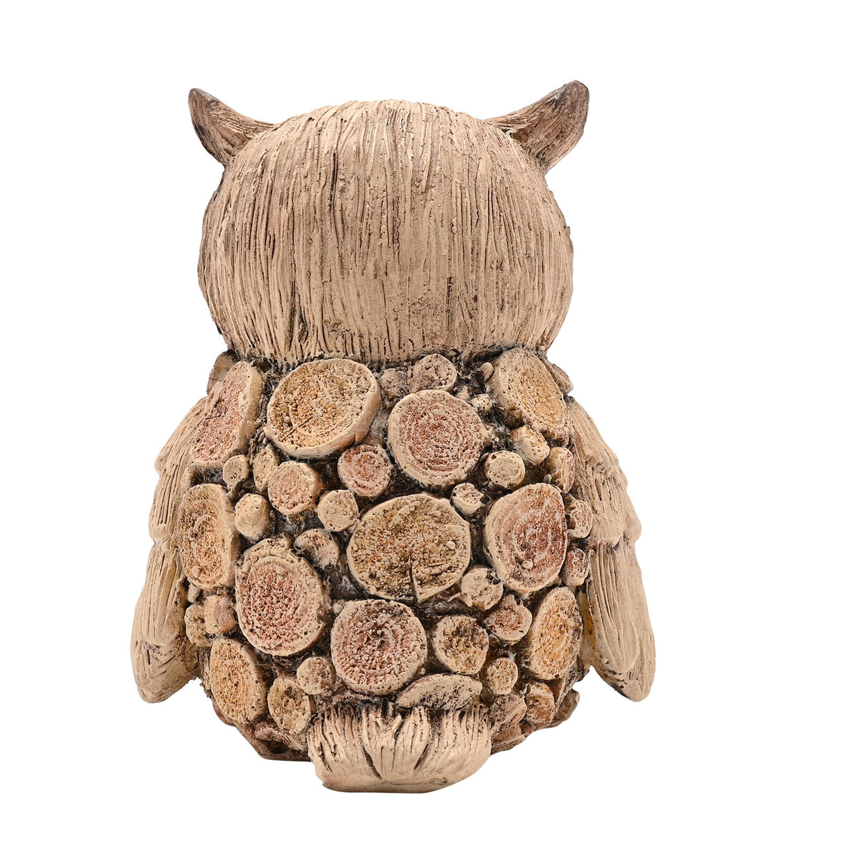 Country Living Wood Log Effect Owl Figurine