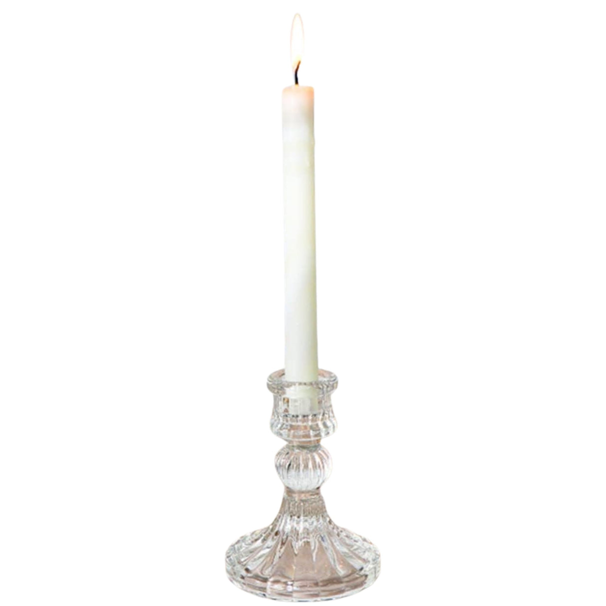 Woodside Home Living Vintage Style Glass Dinner Candle Holder Set of 4
