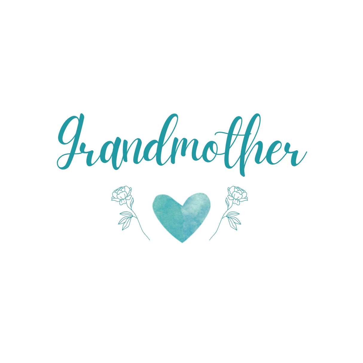 Heart & Flowers Design Mugs - Teal