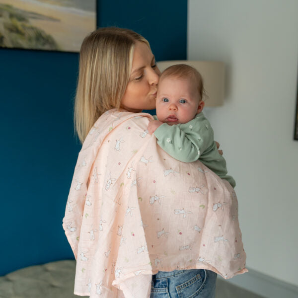 Ziggle Baby Large Muslin Square - Bunnies