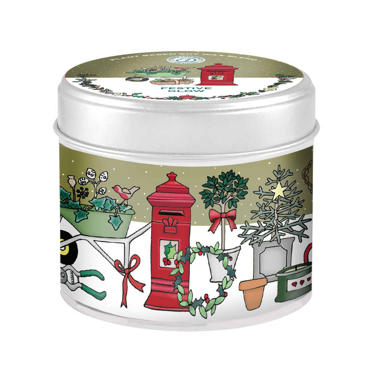 Emma Lawrence Christmas Candle Tin festive glow