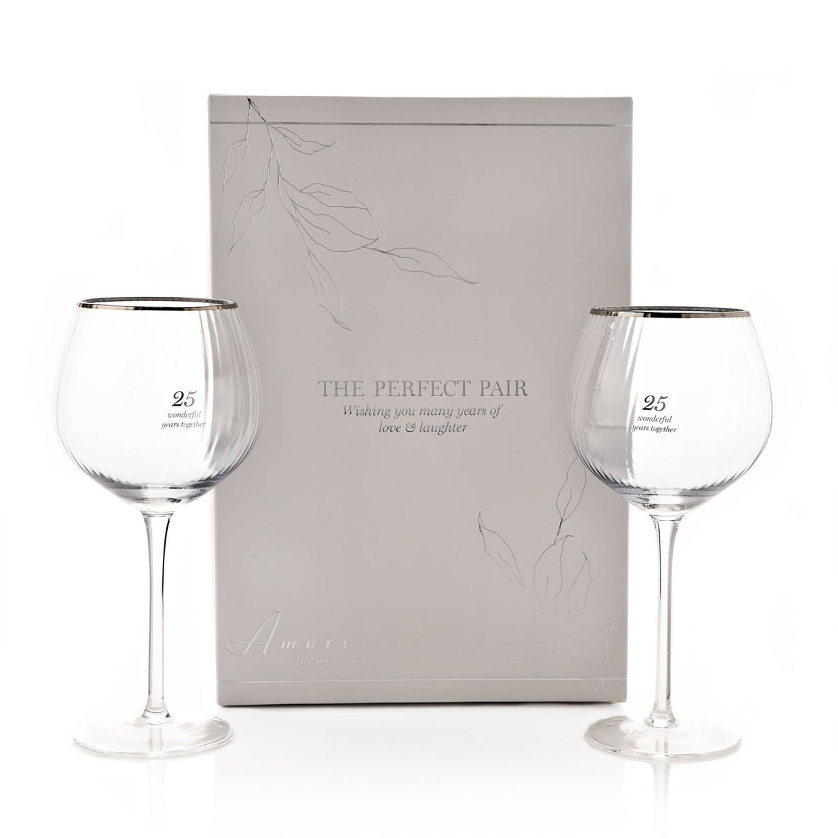 Amore Set of 2 Gin Glasses - 25th