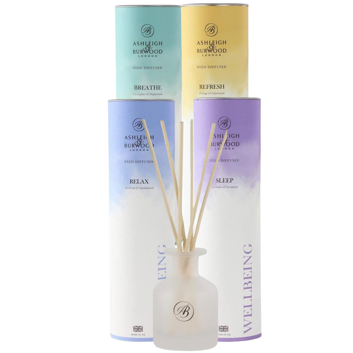 Ashleigh & Burwood Wellbeing Reed Diffuser 120ml - Breath Refresh Relax Sleep