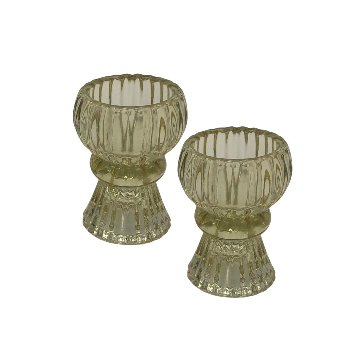 Pale Glass Night Light Candle Holder - Various Colours