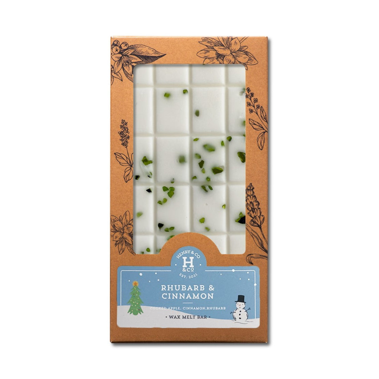 Henry & Co Artisan Wax Melt Bar - rhubarb & cinnamon