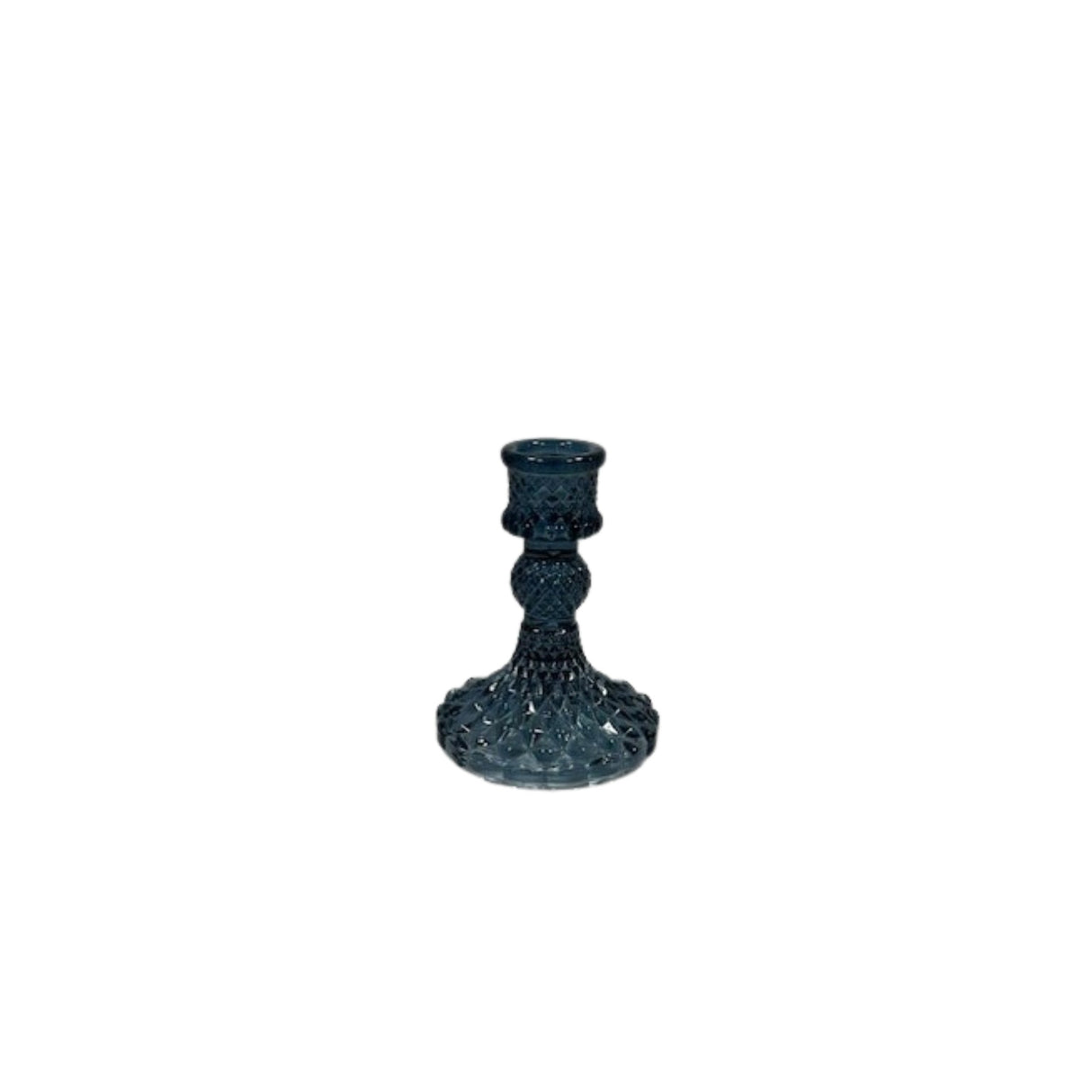 Satchville Glass Dinner Candle Holders - Blue