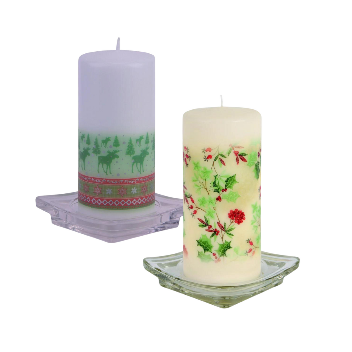 Christmas Decoration - Pillar Candle - Various Designs