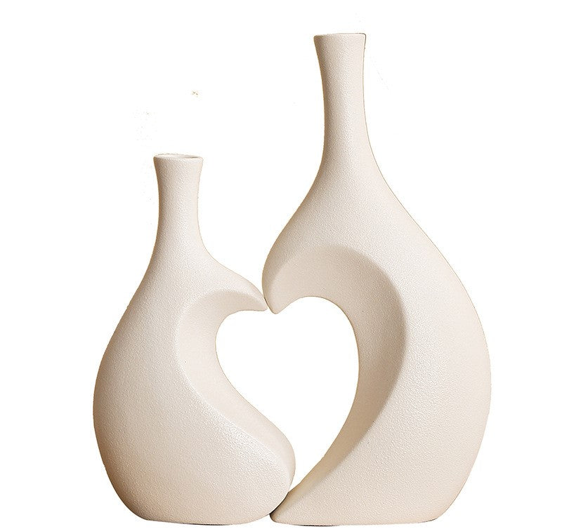 Woodside Home Living Heart Vase Set
