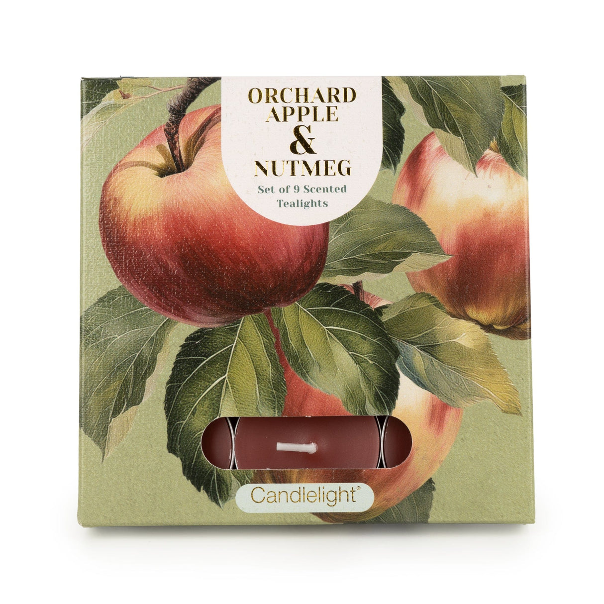 Candlelight Set of 9 Tealights - Orchard Apple & Nutmeg