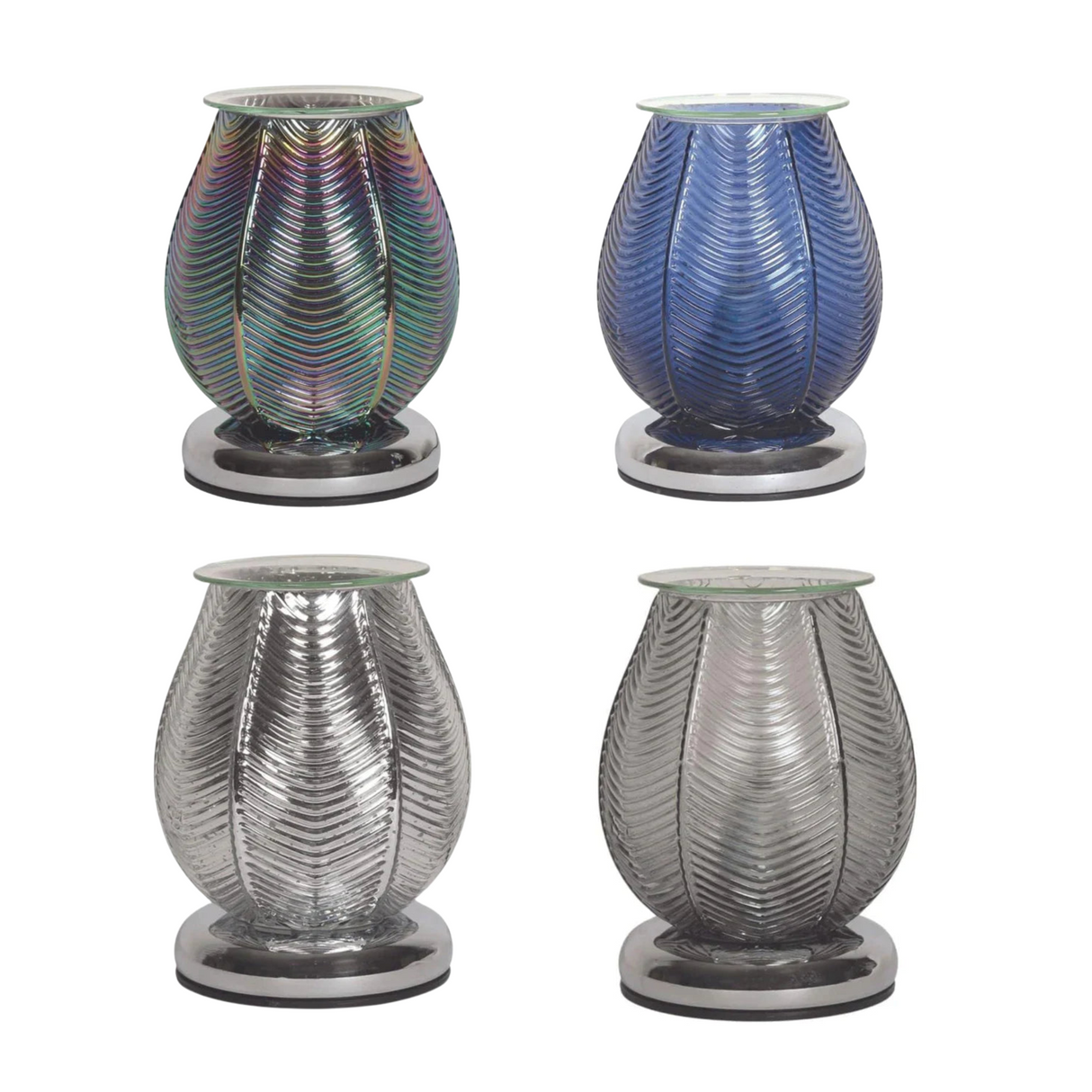 Aroma Touch Electric Wax Melt Burner - Ribbed Lustre Various Colours