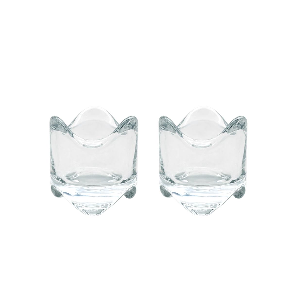 Woodside Home Living Clear Glass Tea Light Candle Holders - Various Sets