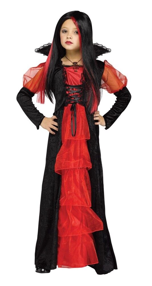 Childs Vampire Girl Halloween Fancy Dress Costume Age 8-10 Years