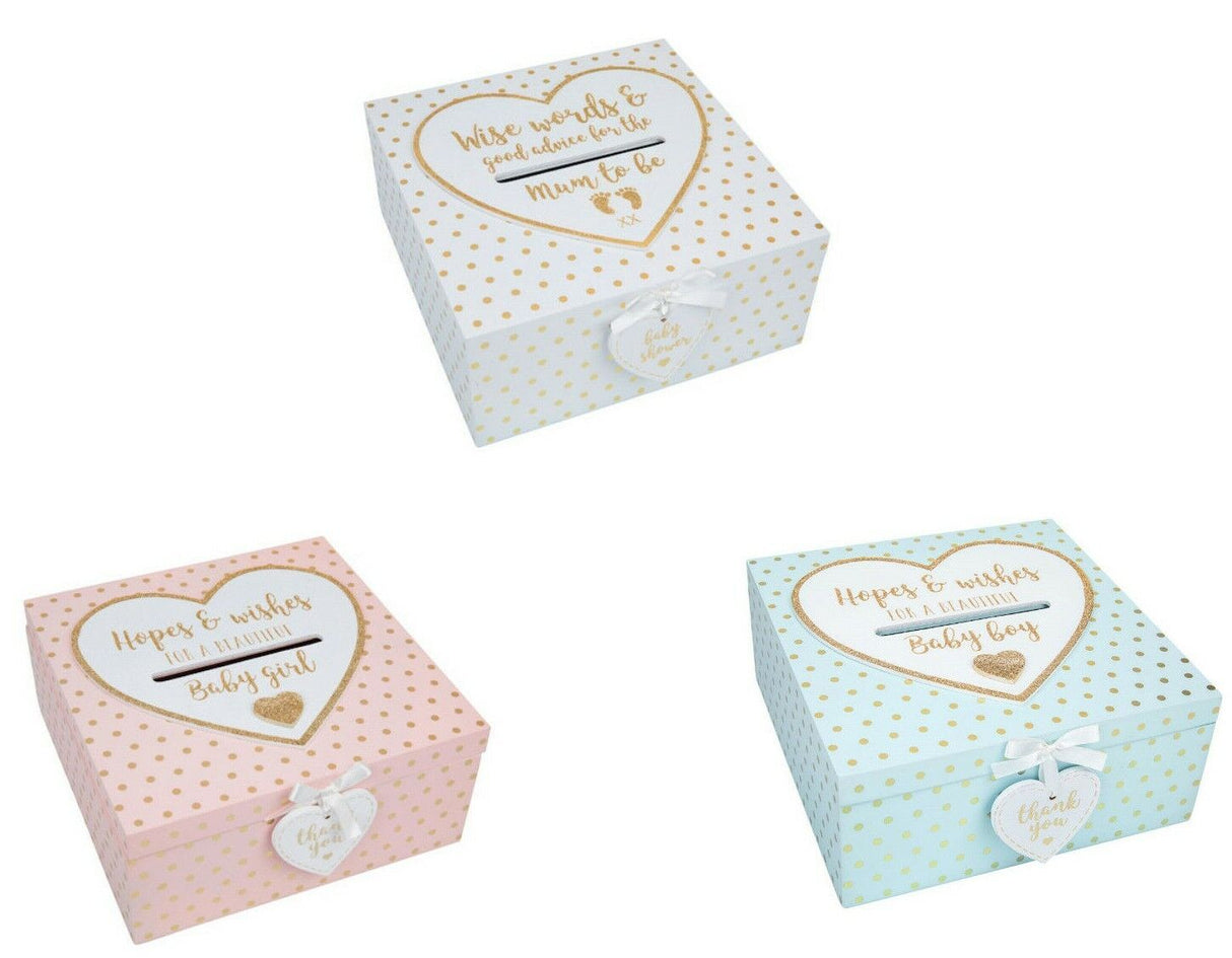 Baby Shower Keepsake/Letter Box Boxes - Various Designs New Baby Mum Gift