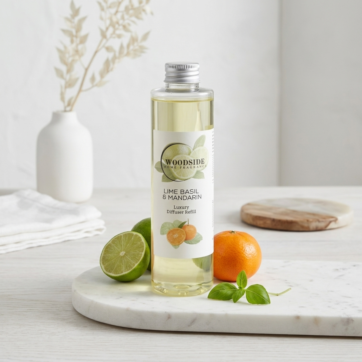 Woodside Home Fragrance Luxury Reed Diffuser Refill - Lime Basil Mandarin