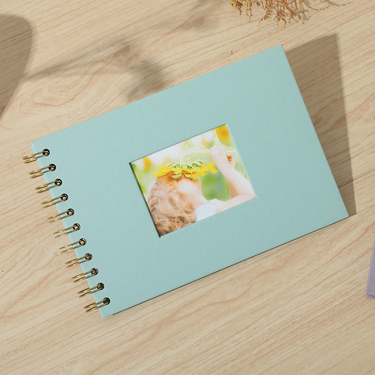 Woodside Home Living Spiral Bound Photo Album - 21.5cm x 15cm green