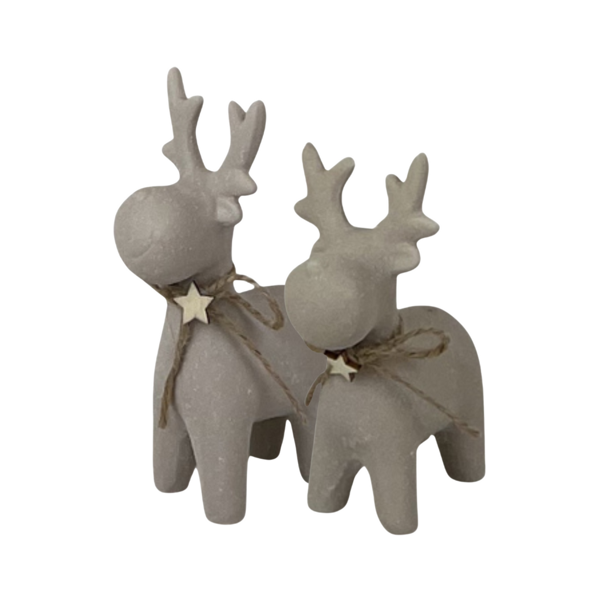 Sand Texture Effect Ceramic Reindeer Decorations