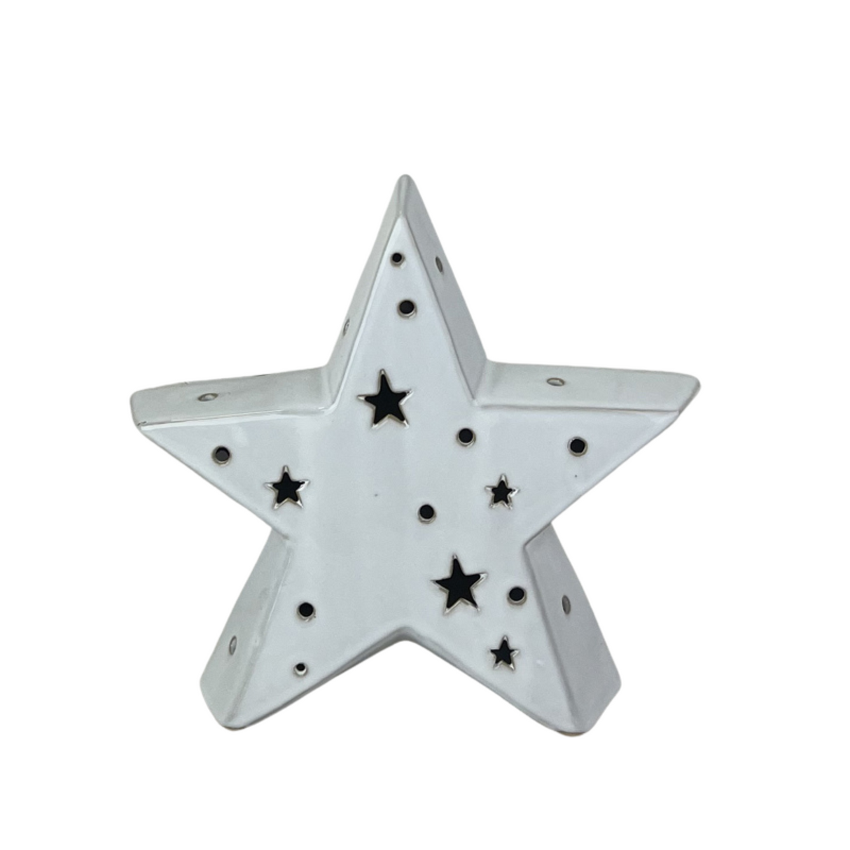 White Ceramic Star Ornaments