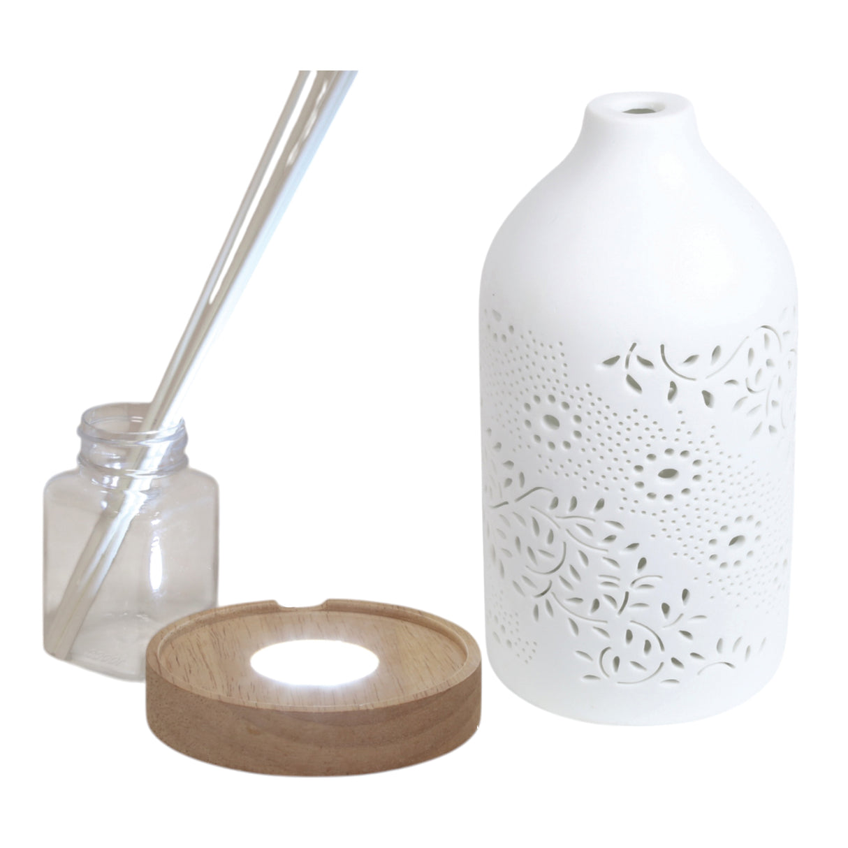Aroma LED Ceramic Reed Diffuser leaf