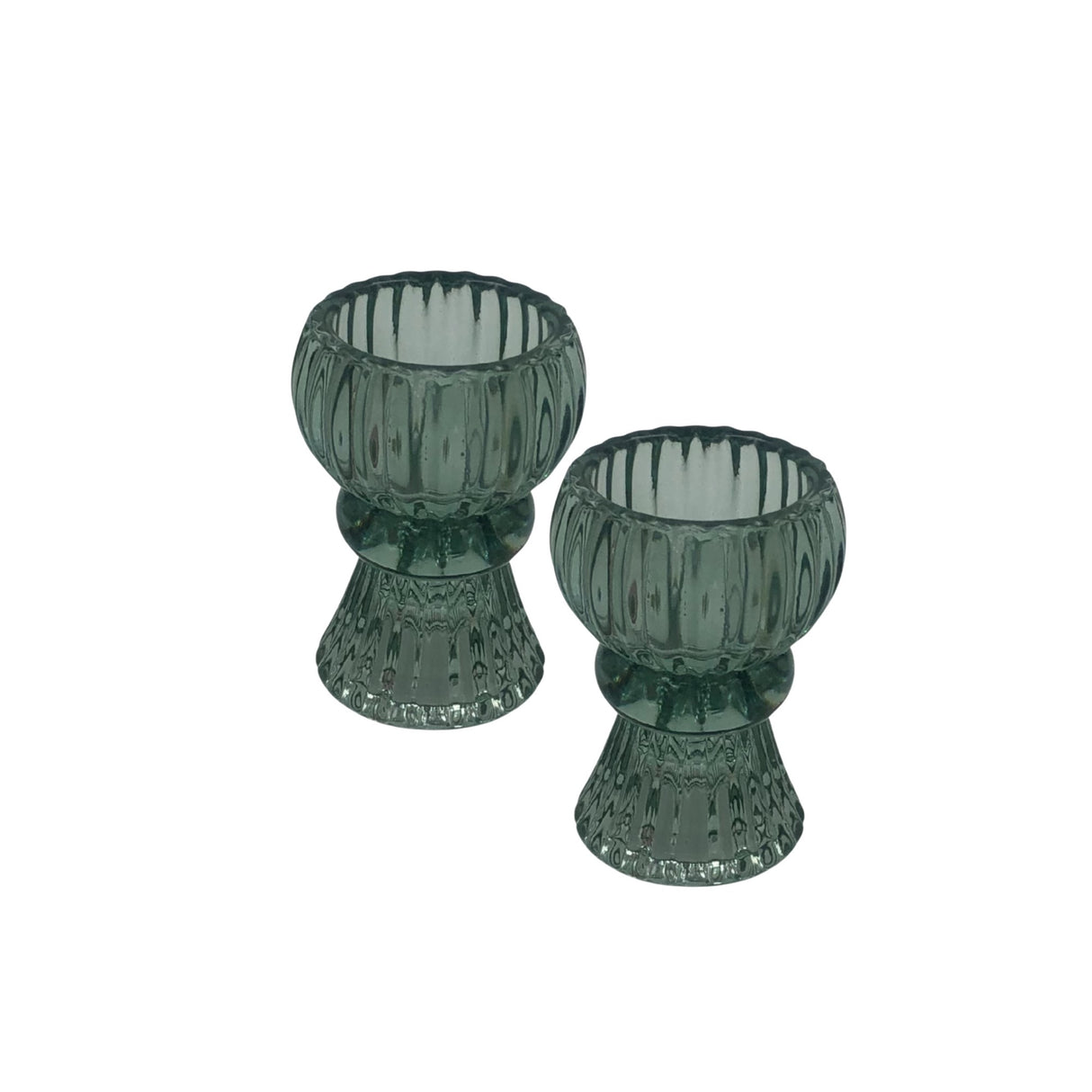 Pale Glass Night Light Candle Holder - Various Colours