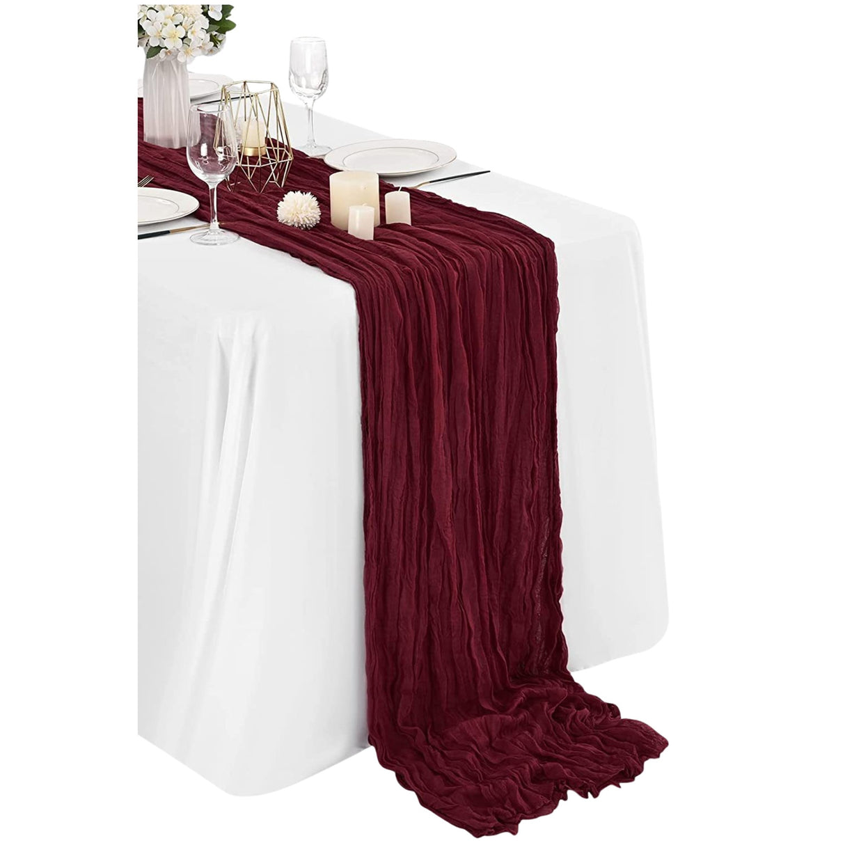Cheesecloth Table Runner - Various Colours