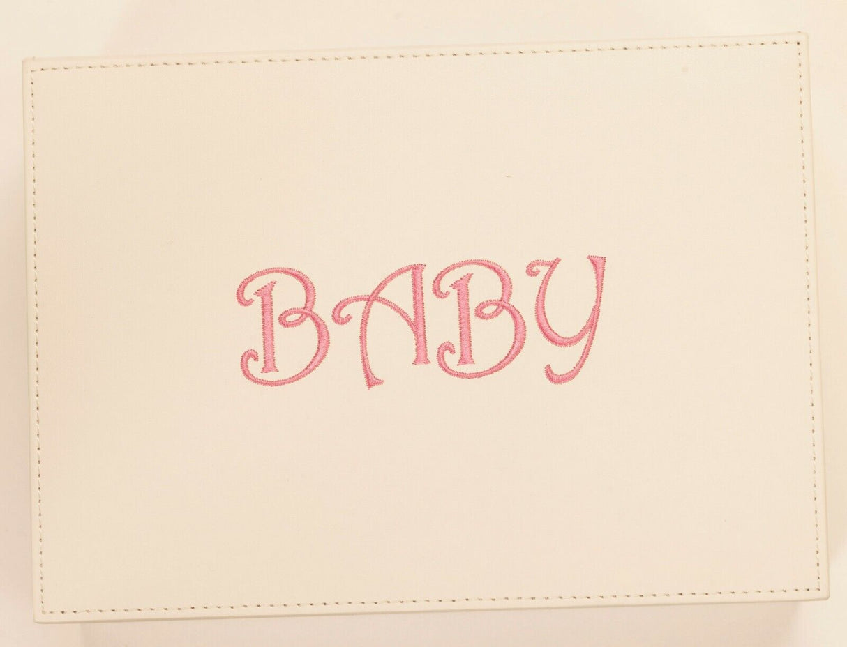 Mele & Co Leatherette Baby Keepsake Memory Box - Girl Pink