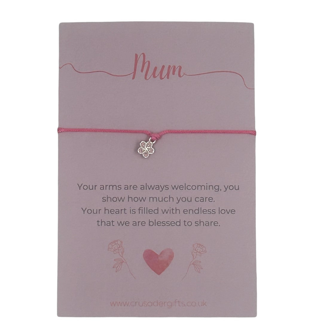 Woodside Home Living Keepsake Letterbox Bracelet - Mum Heart & Flowers