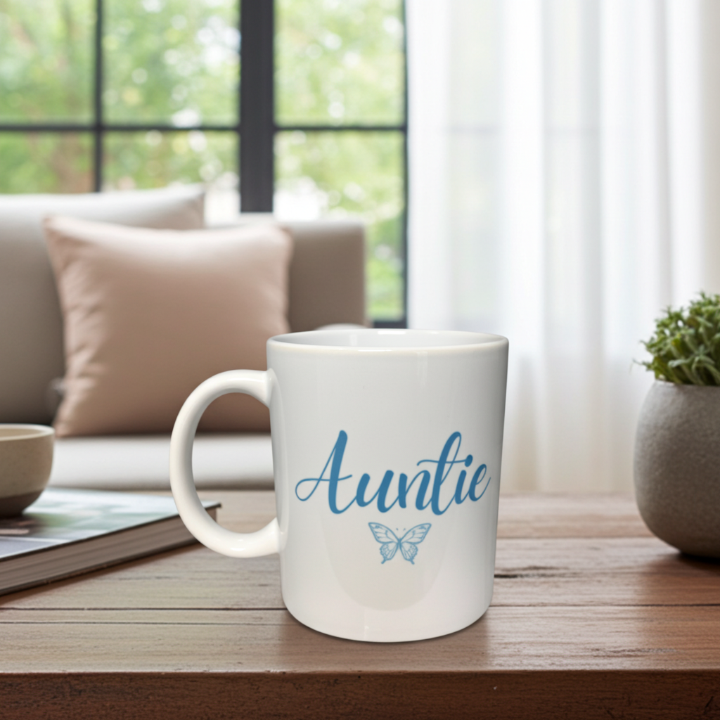 Personalised Ceramic Mug (Butterfly) - Various Colours