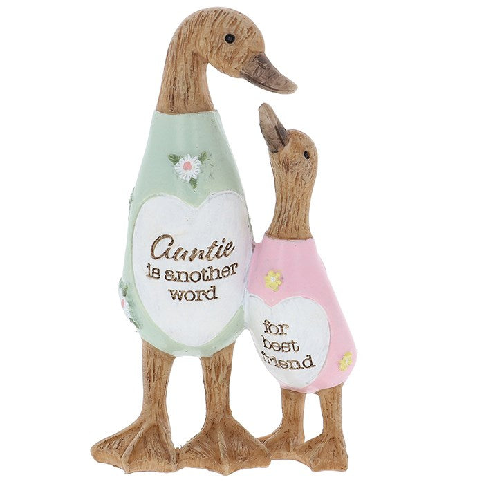 Daisy Double Message Duck Figurines - Auntie
