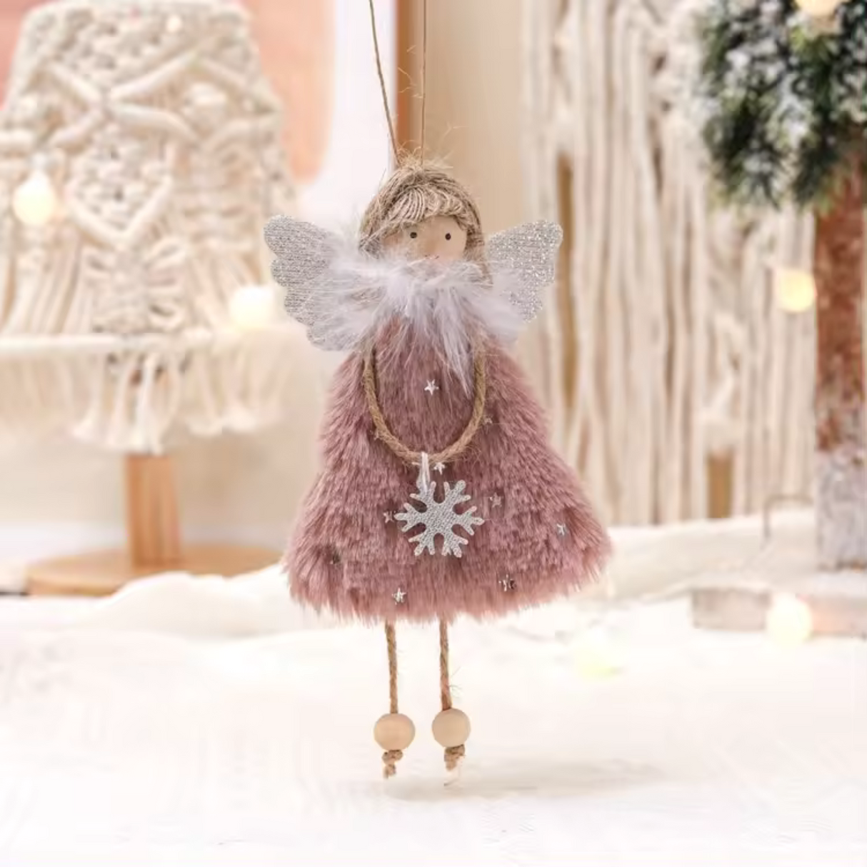 Christmas Tree Hanging Decoration Angel pink