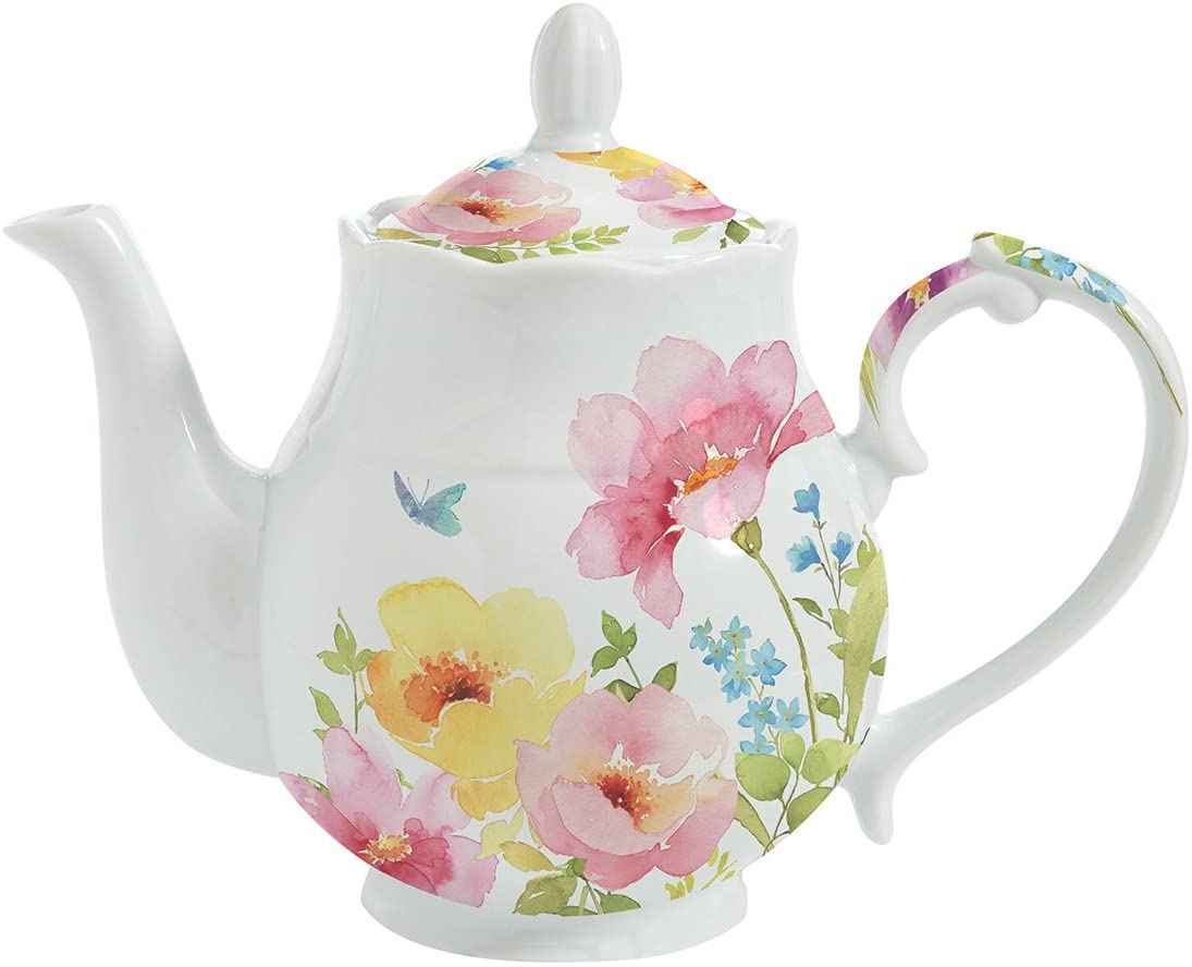 Watercolours by Dora Papis Porcelain Tea Pot