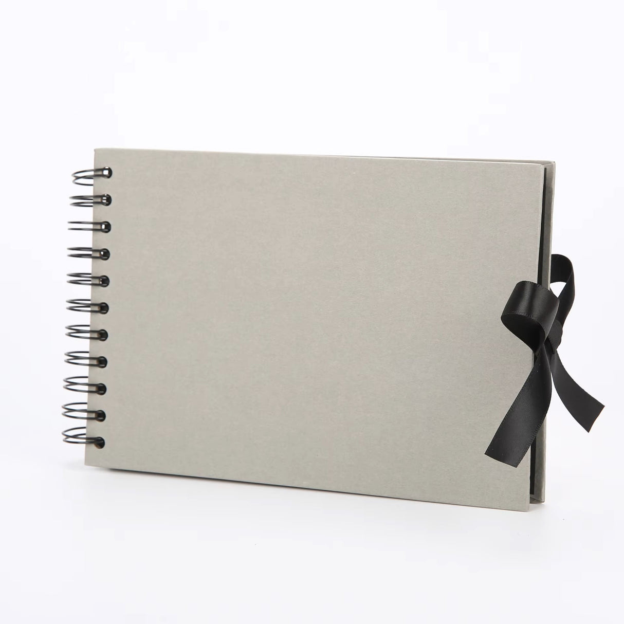 Woodside Home Living Ribbon Tie Scrap Book Style Photo Album 21.5cm x 15cm grey