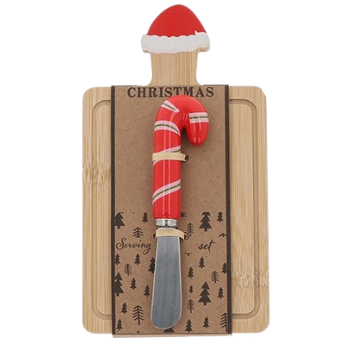 Christmas Cheer Mini Serving Board Set - santa hat