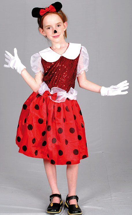 Childs Miss Mouse Costume Age 5-7 Years