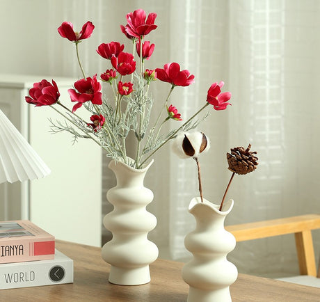 modern white ceramic vase set