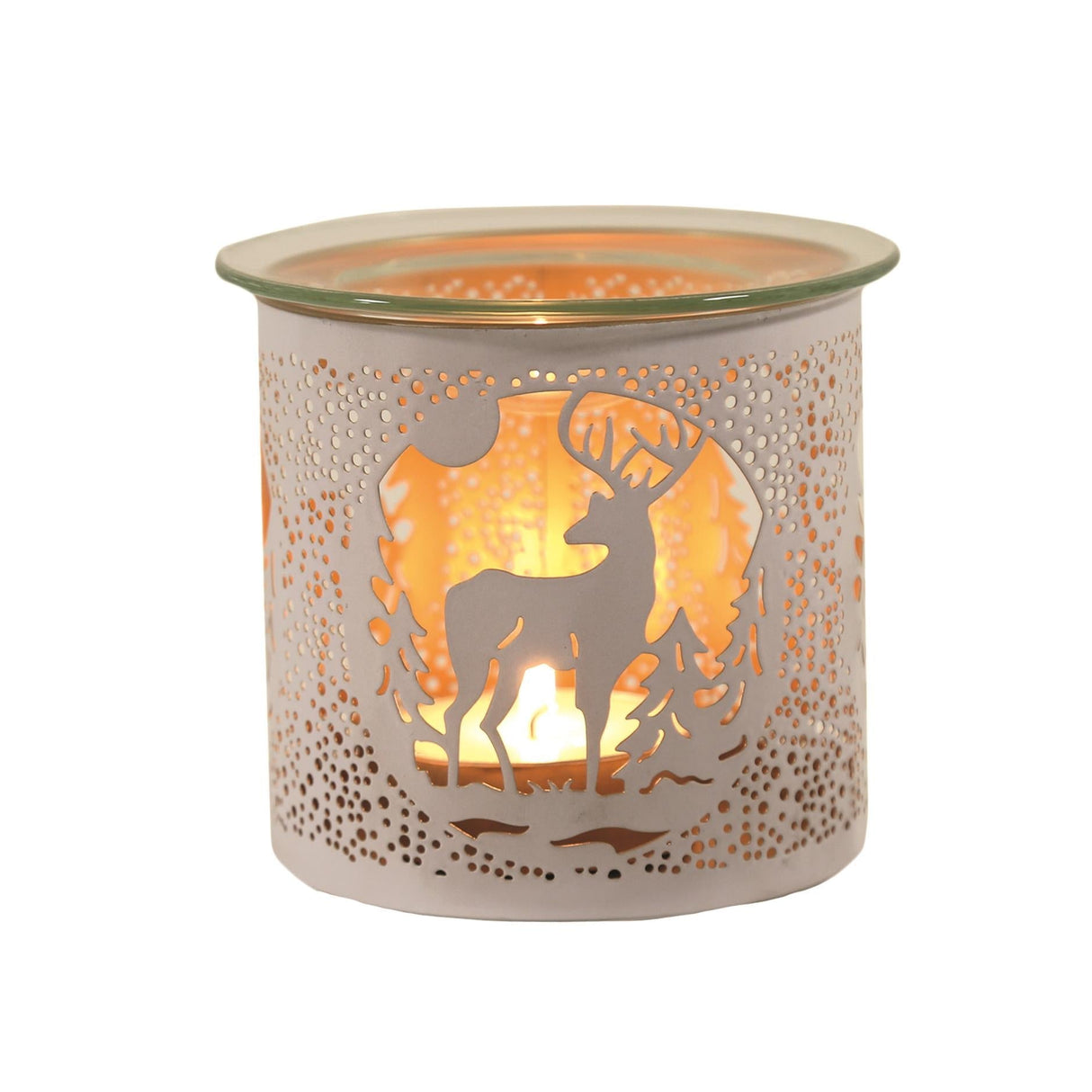 Stag white & gold wax burner or candle holder