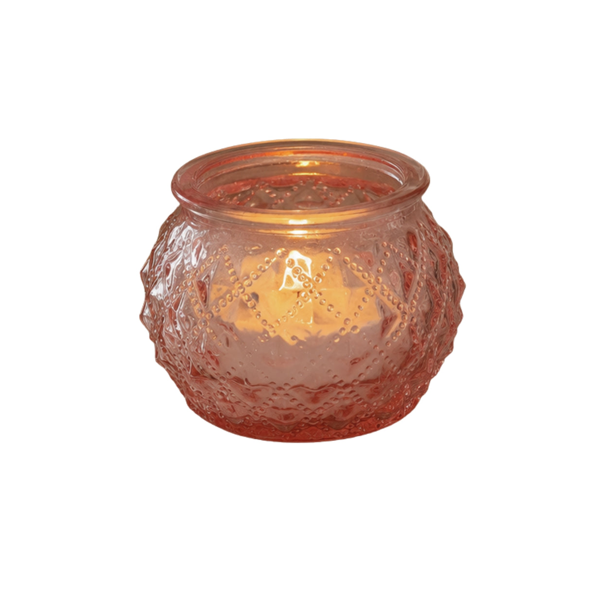 Round Glass Tealight Holders - Various Colours