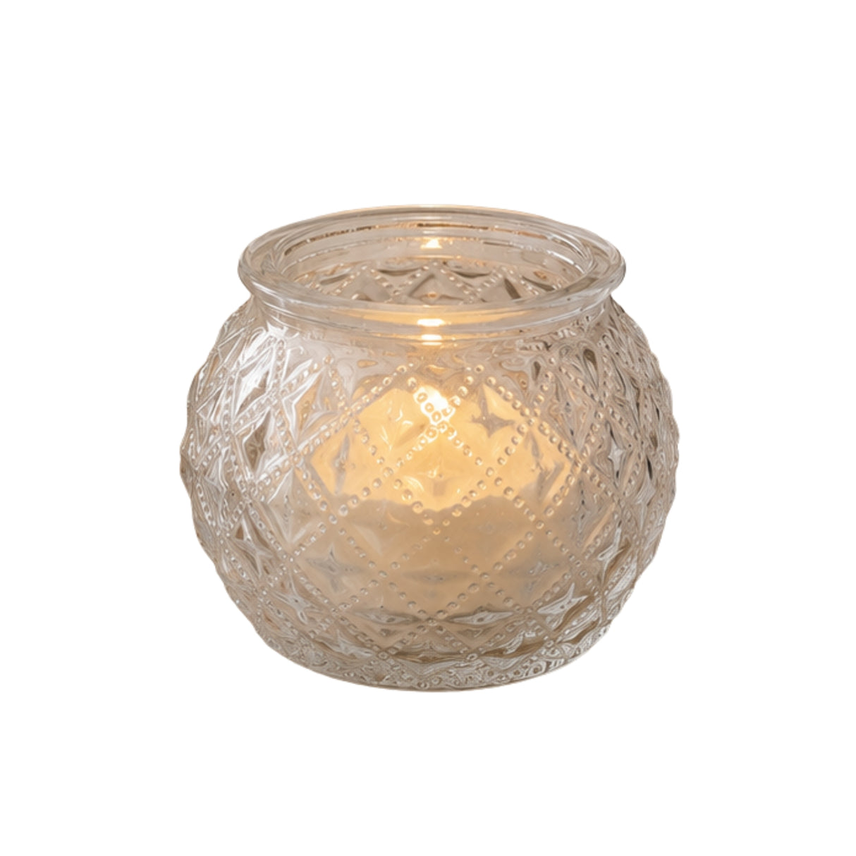 Round Glass Tealight Holders - Various Colours
