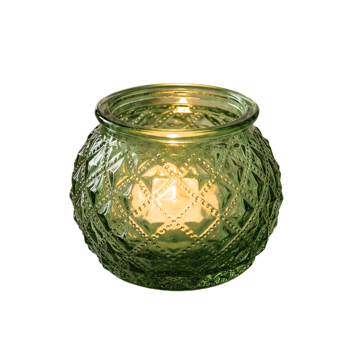 Round Glass Tealight Holders - Various Colours