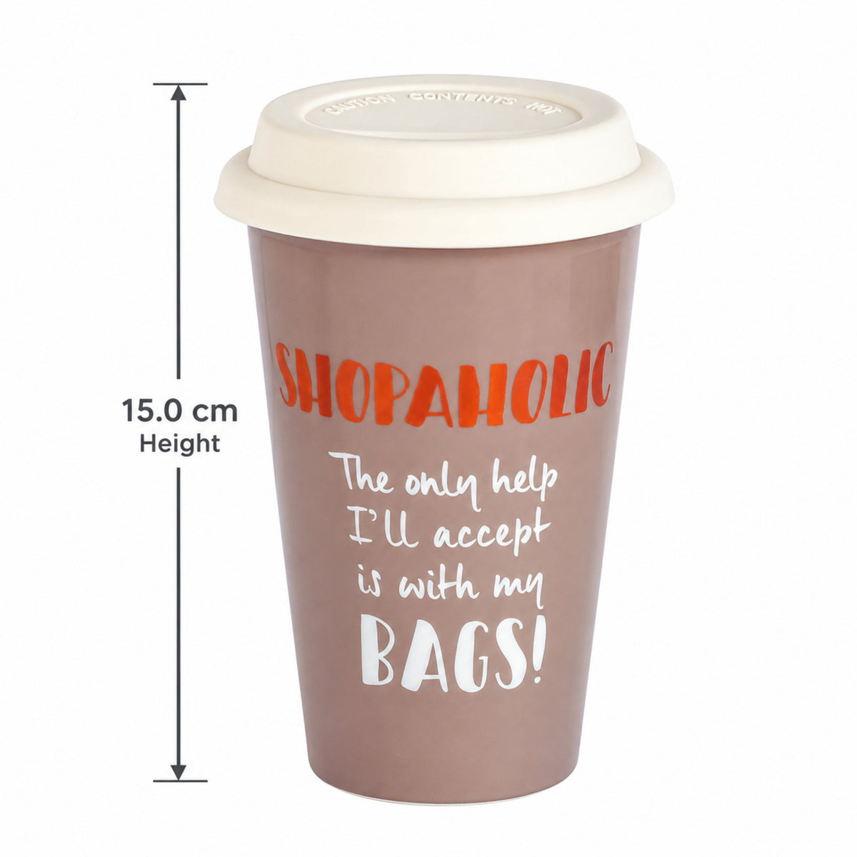 Ultimate Girl Gift Ceramic Travel Mug - Shopaholic