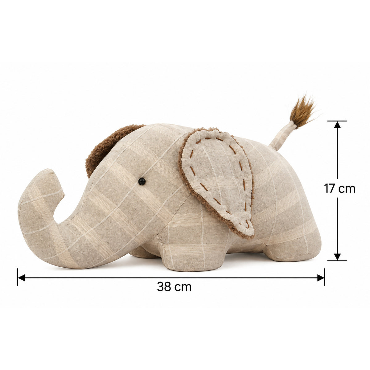 Fabric Doorstop 38cm - Elephant