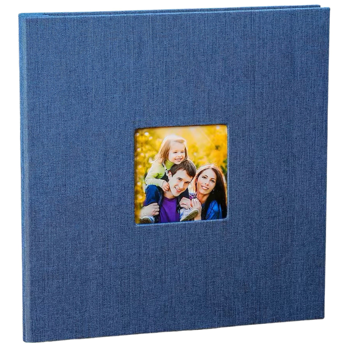 Woodside Home Living Linen Cover Photo Album/Scrap Book, blue