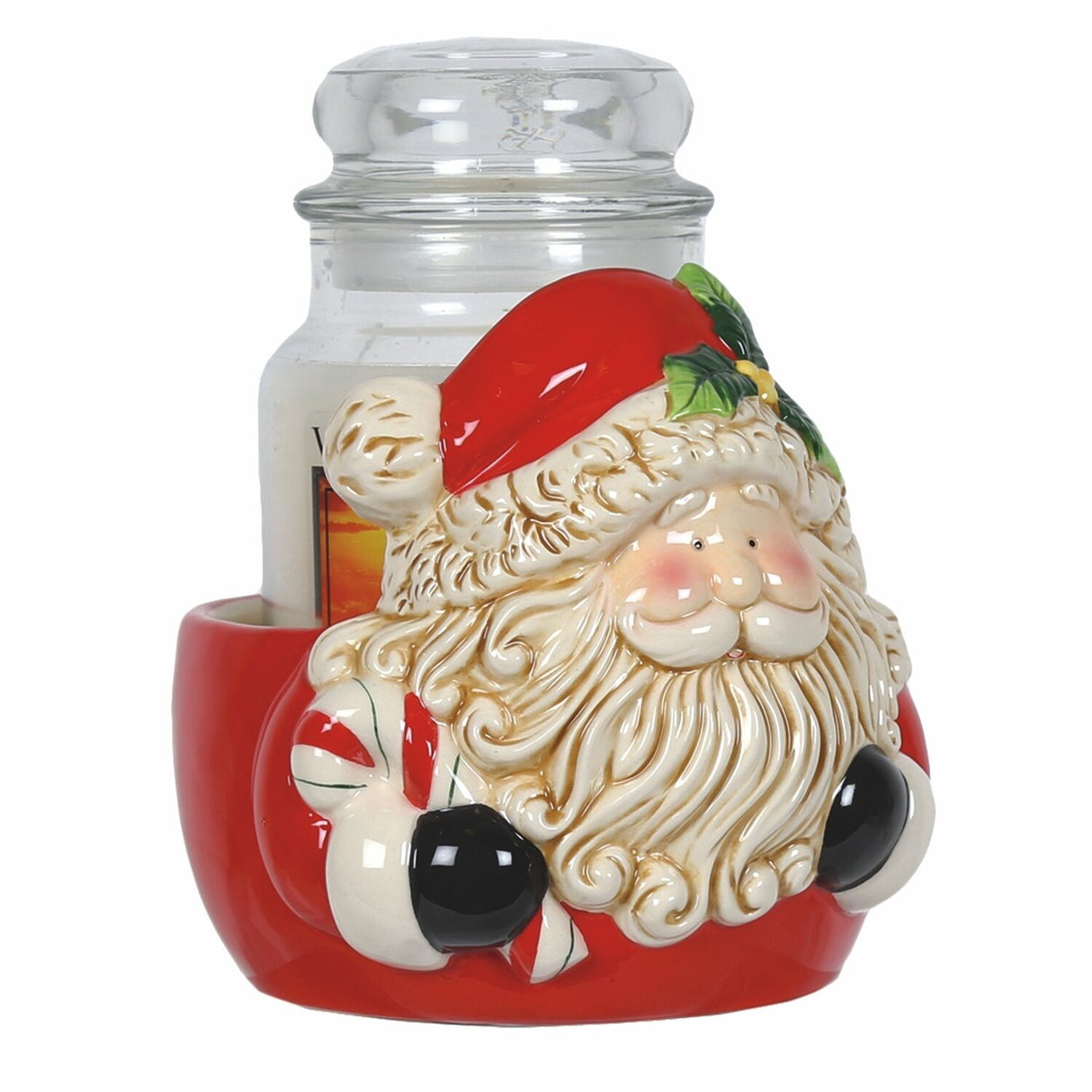 Village Candle Christmas Large Jar Holder Various Characters Fits Yankee santa