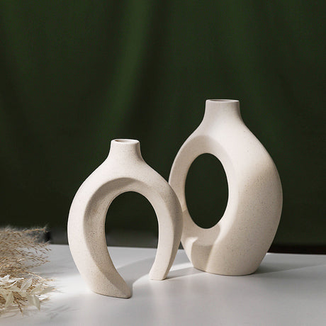 Interlocking ceramic vase set
